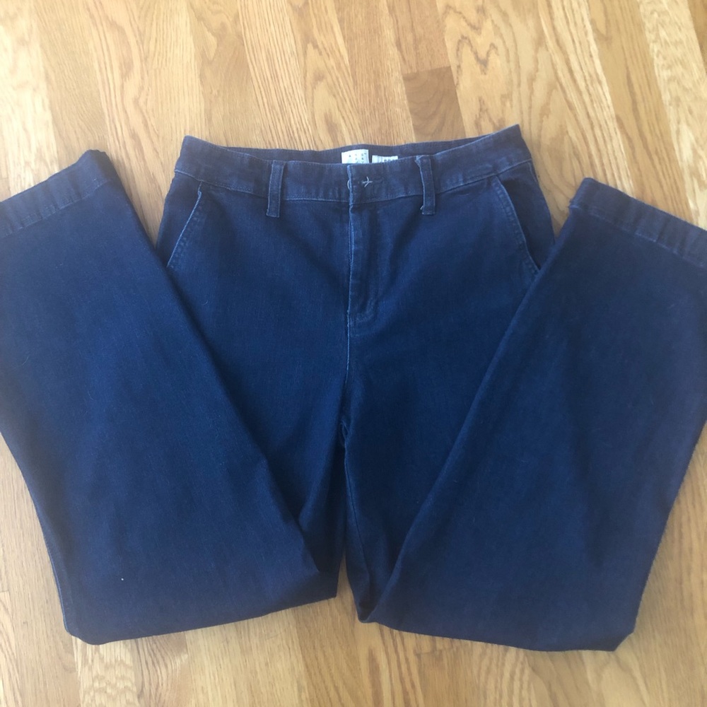 Wide leg jean slacks